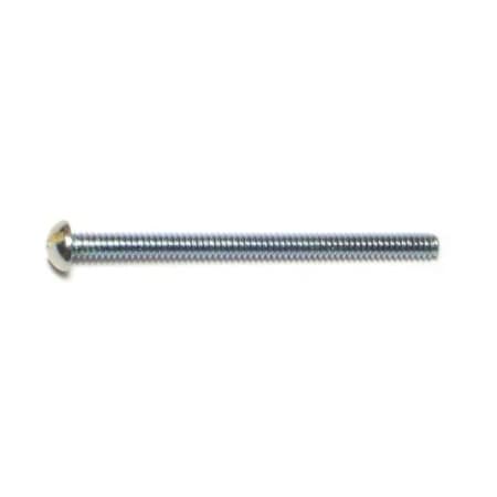Midwest Fastener 1/8" x 2 in Slotted Round Machine Screw, Zinc Plated Steel, 24 PK 61386